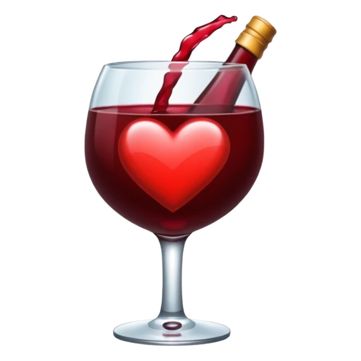 Genera un corazón vino tinto sticker