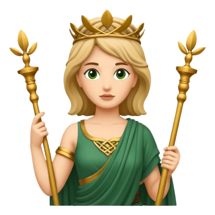 Une femme païen celtique en style statue de la liberté sticker