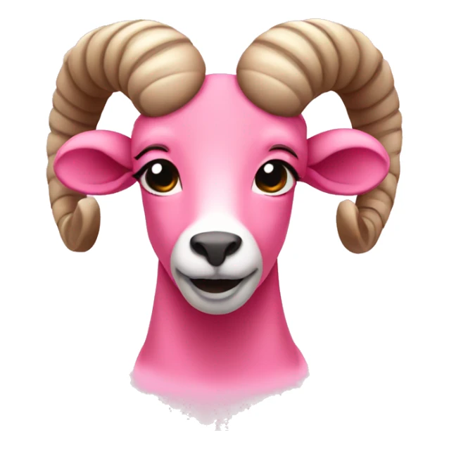 Pink aries zodiac sign sticker
