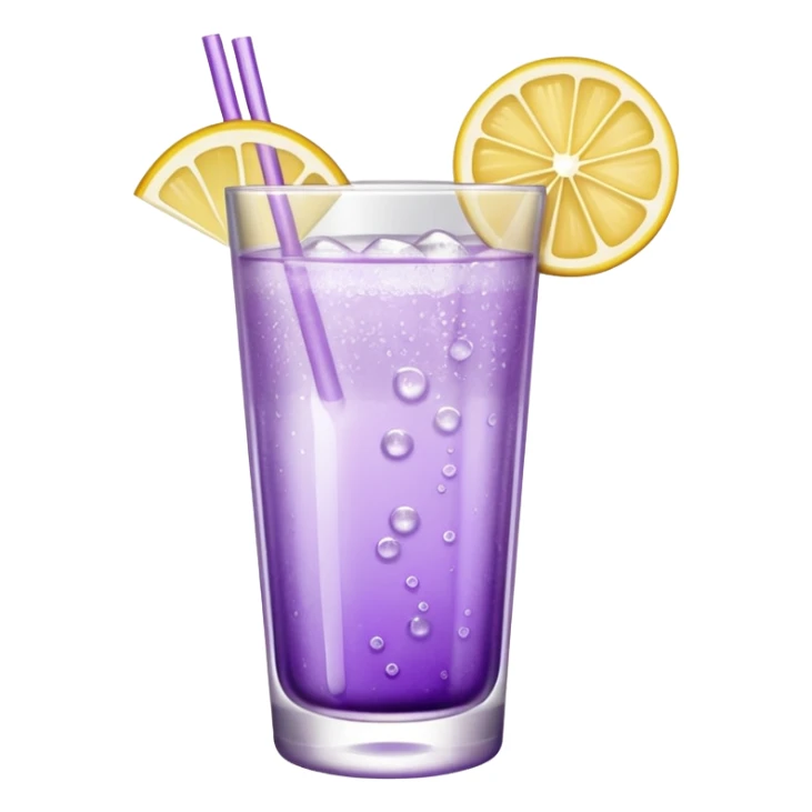 Cocktail light purple with high glass sticker