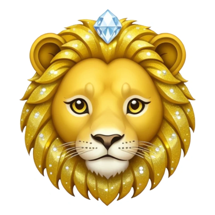 glitter yellow and white pokemon crystal light lion sticker