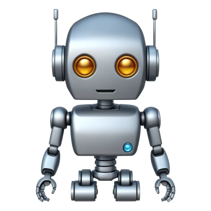 Robot en tres d sticker