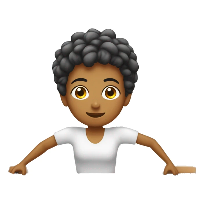 Pilates reformer pelo castaño postura teaser sticker