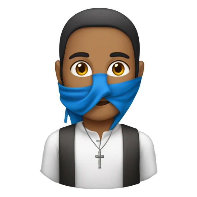 Une personne en tenue arabe avec un drapeau avec une croix de david bleue sticker