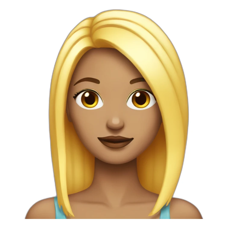 Posh-Girl-with-raibow-hair sticker