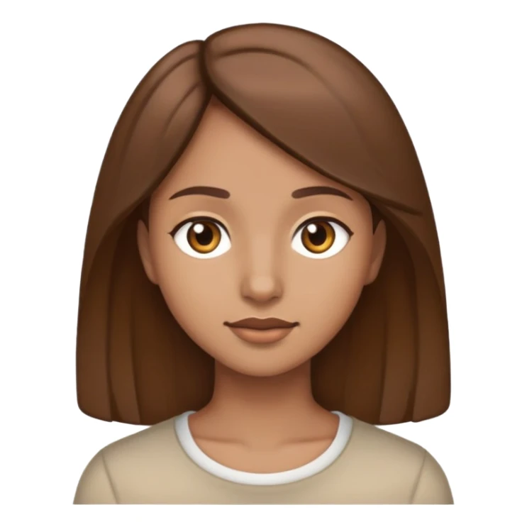 i am a bit chubby, brown hair brown eyes sticker