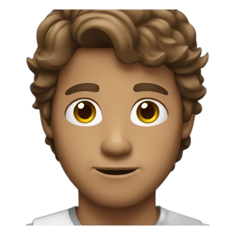 White guy with brown hair with an iPhone  sticker