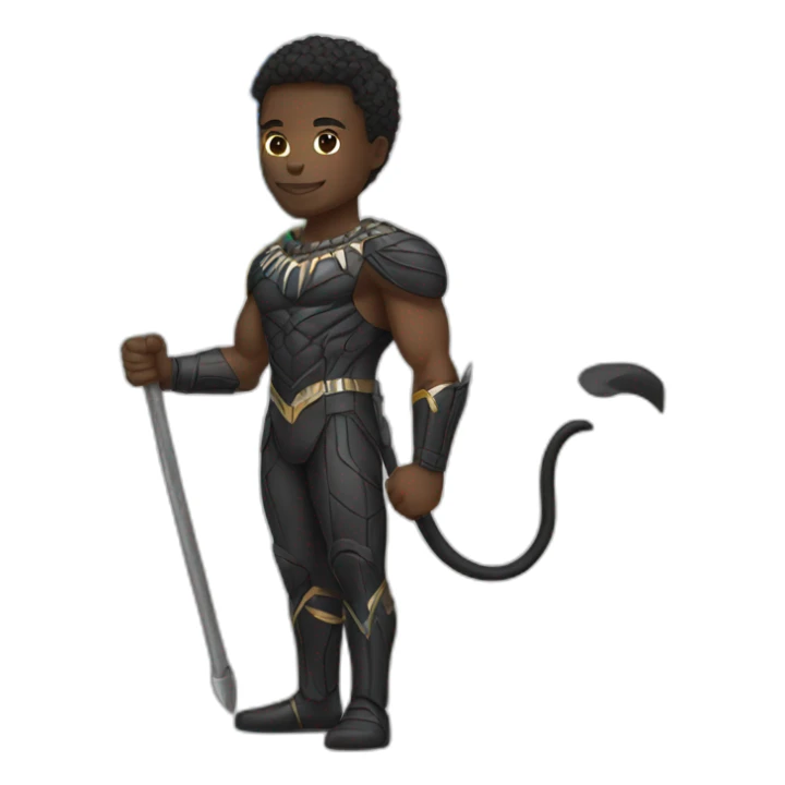 Black panther hero with Central African Republic country flag  sticker