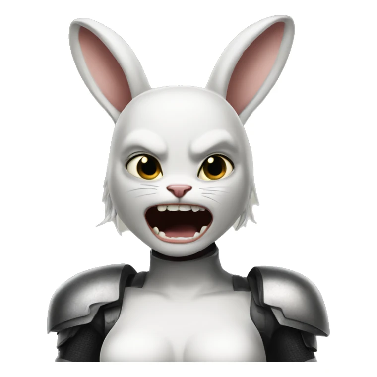 Alita worrior princess as a bunny being angry sticker