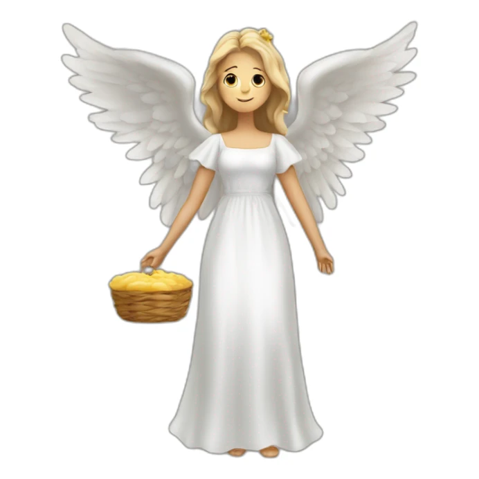 'angel contandole a una mujer que tendrá un hijo sticker