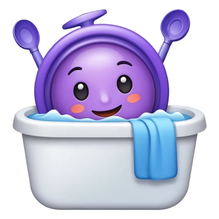 crie uma emoji feliz com tema de lavanderia e com a frase agradecemos seu contato sticker