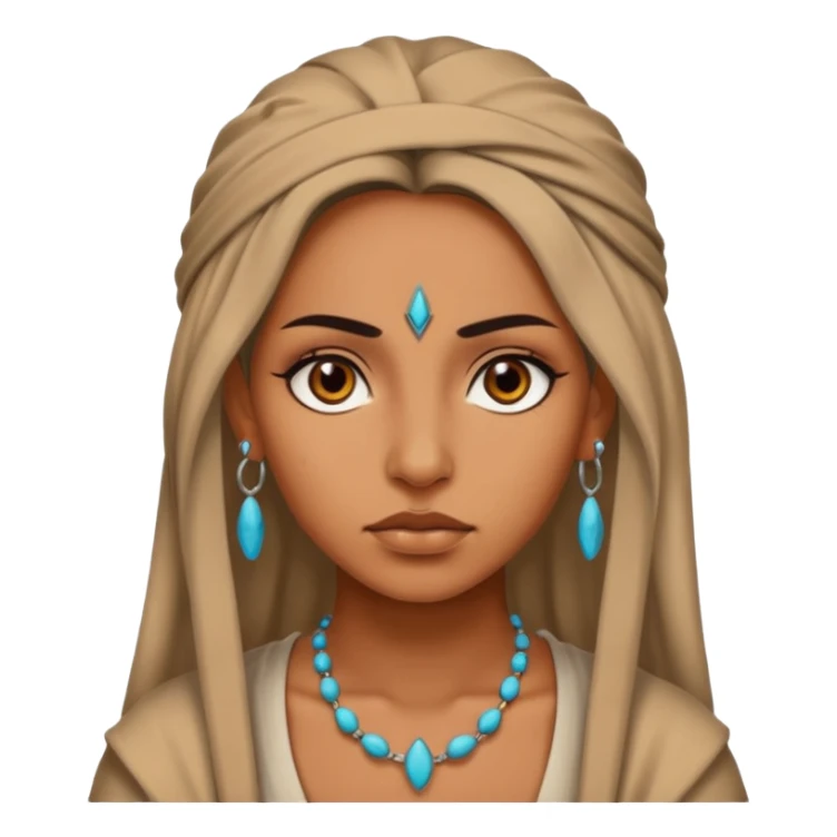 ldesert woman with piercings just face  sticker