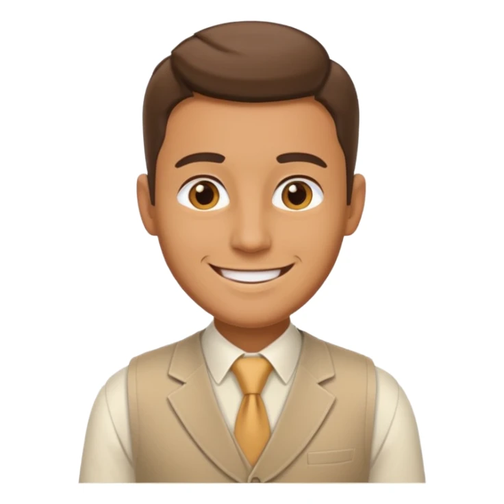 business man, beige vest sticker