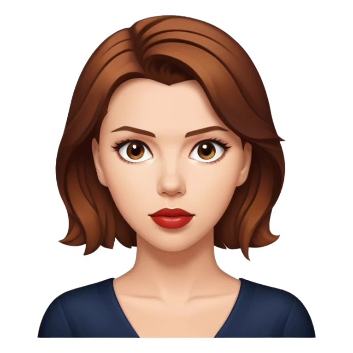 Scarlett johansson brown hair  sticker