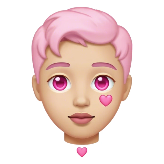 pink heart eyes emoji  sticker