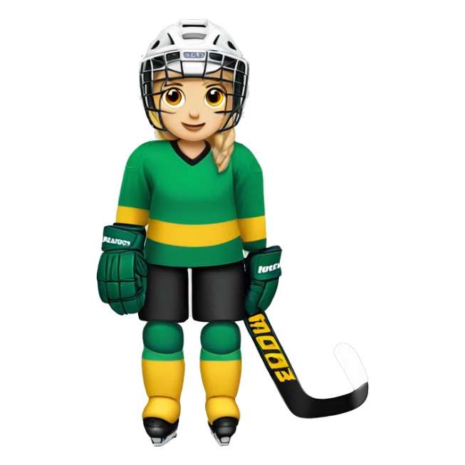 Hockey goalkeeper girl sticker