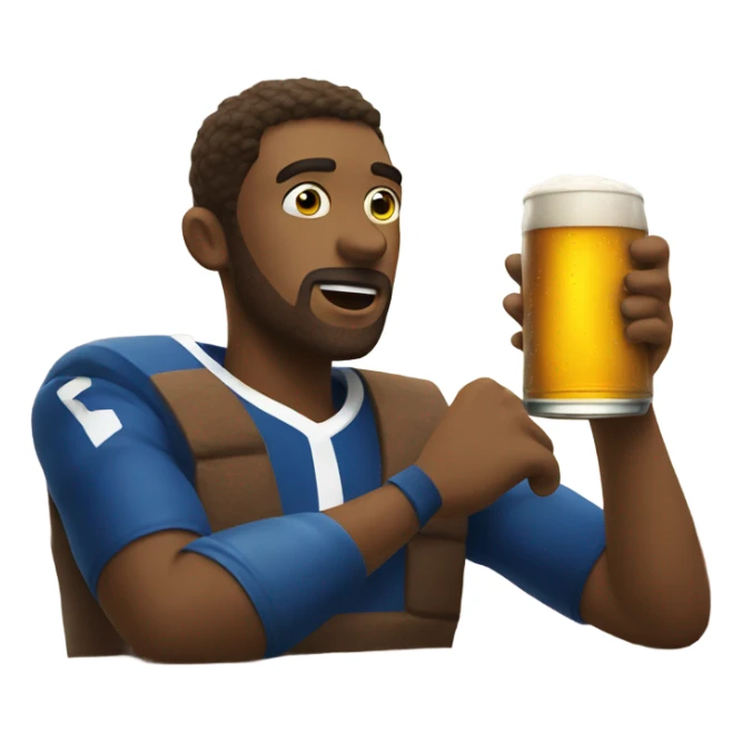 Drinking beers watching football sticker