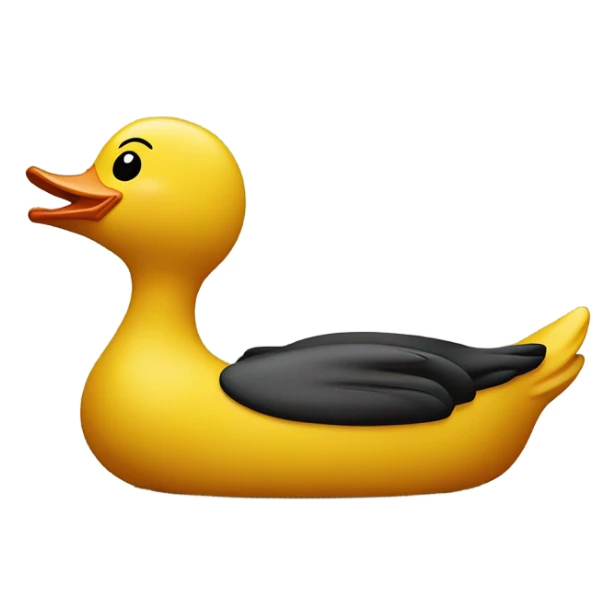 rubber duck in the shape of an 's sticker
