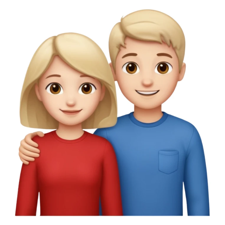 Cute Boy And Cute Girl Standing Love  sticker