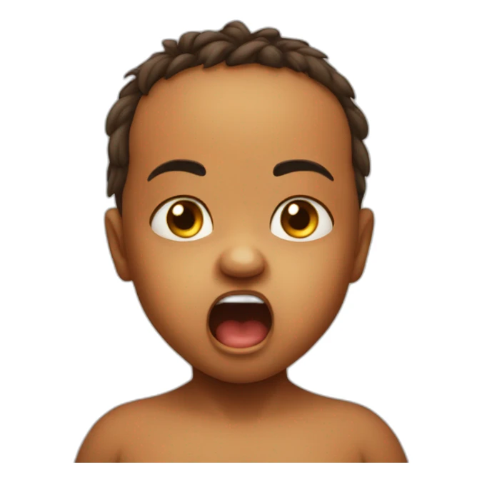 Baby in anger mood sticker