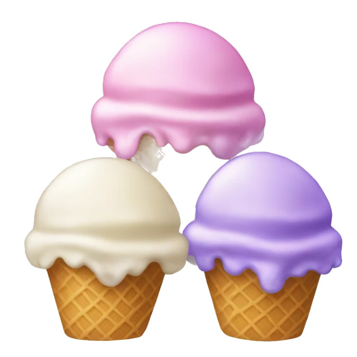 3 balls of ice cream sticker