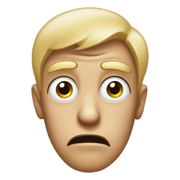 a face that is puzzled as to what is happening and a slight disgust sticker