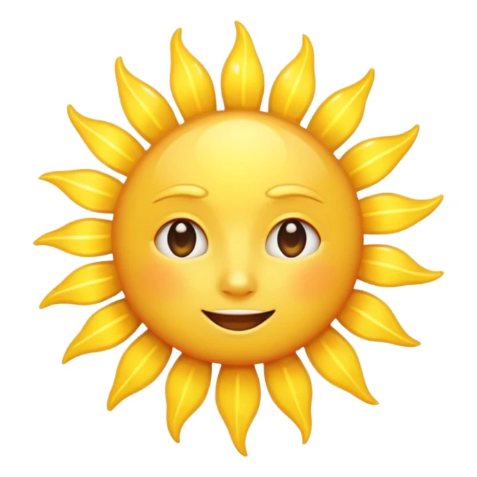 A sun with shining ray (No background) (No face) sticker