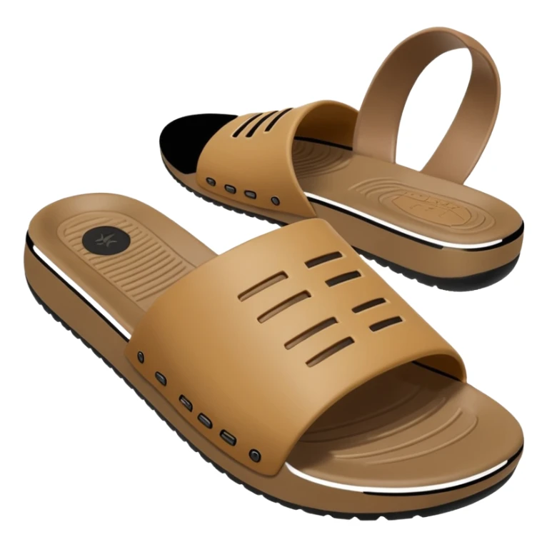 yeezy slide sandal in tan color sticker