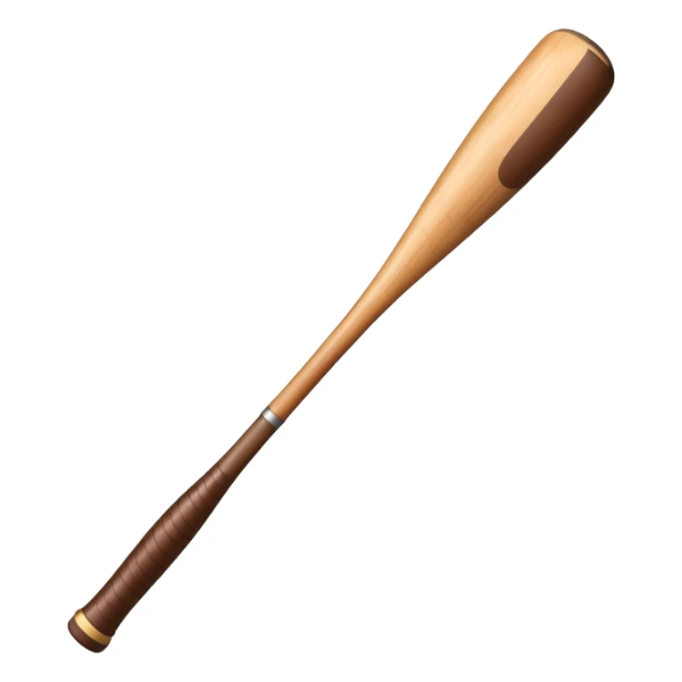 short thick wooden baseball bat slightly angled sticker