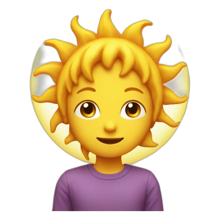 The sun with the face of a child sticker