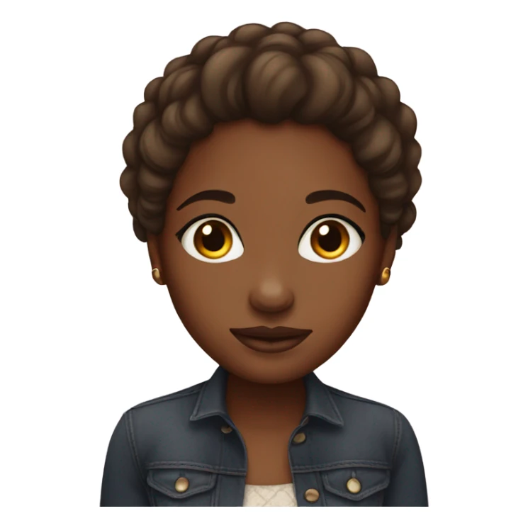 Beautiful brown skin girl sticker