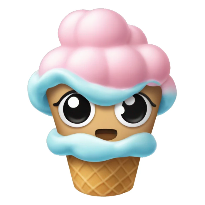 A bubbles from power puff girls shaped ice cream  sticker