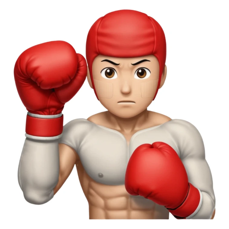 Saitama red hand punch with boxing glove sticker
