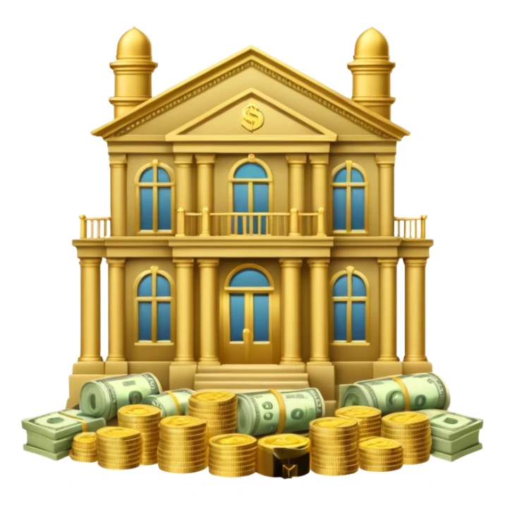a bankhouse with money sticker