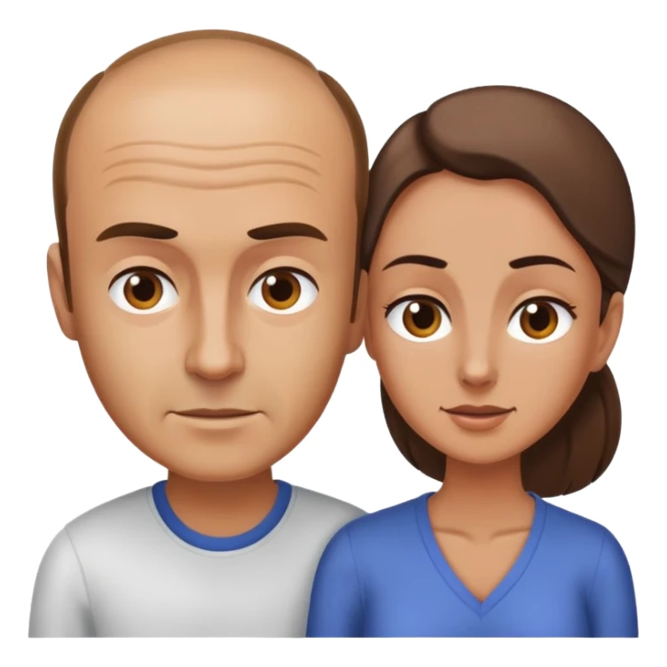 Hombre con entradas que es mandoneado por la mujer  sticker