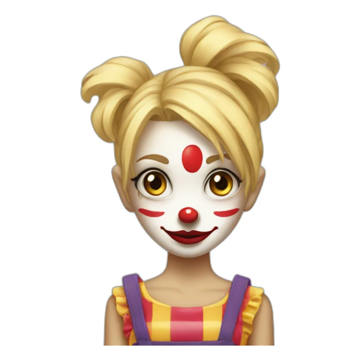 Girl blondie clown sticker