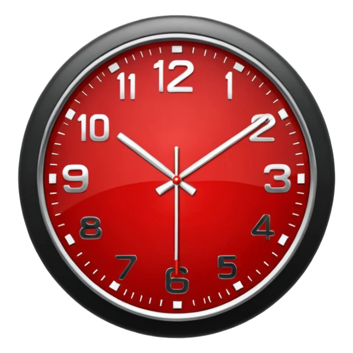 Red clock with "RED" written in the center. sticker