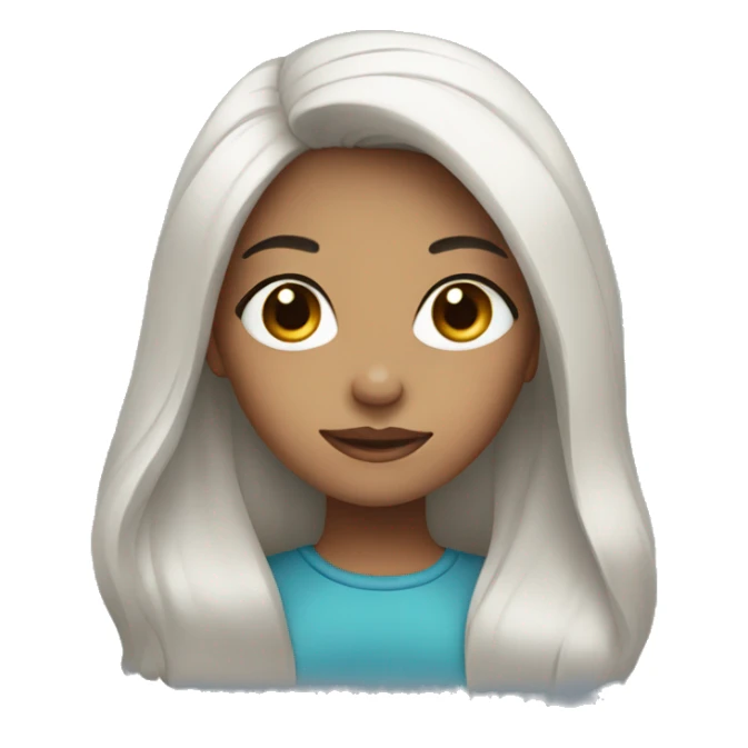 girl with beautiful dark hair  sticker