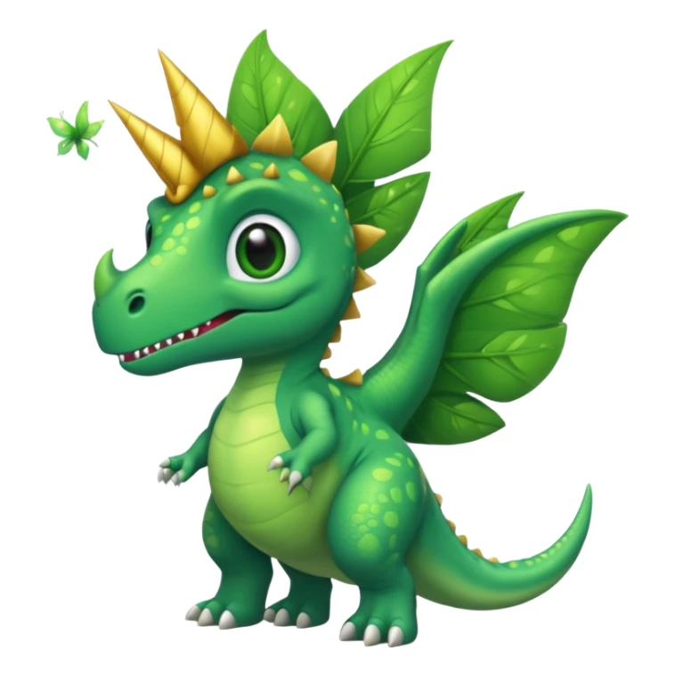 Dinosaur with a fairy outfit sticker