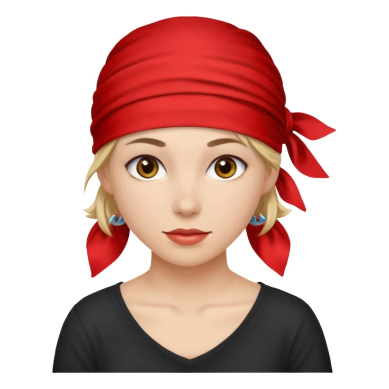 woman with wearing red bandana sticker