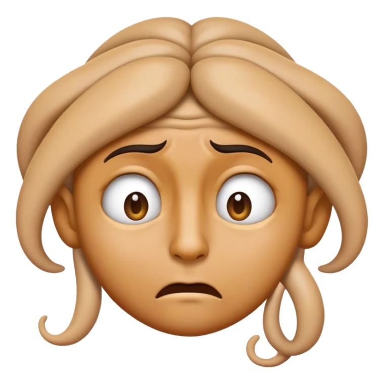 create a custom emoji of a character inspired by Swarley, featuring a contorted, strained expression with narrowed eyes, suggesting discomfort or intense concentration. sticker