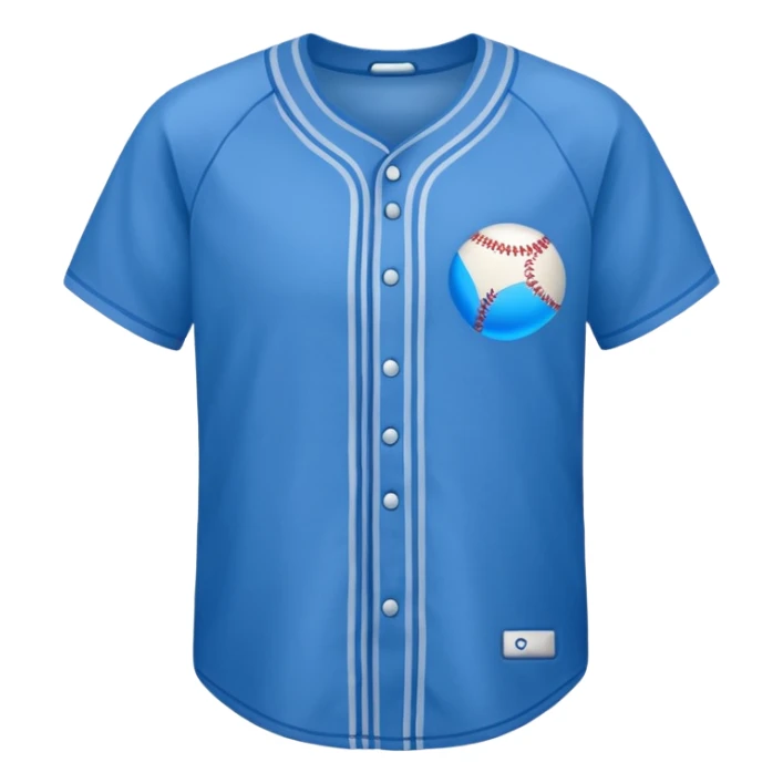 franela de beisbol color azul sticker