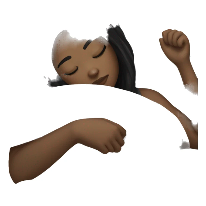 Black hair white skin girlsleeping sticker