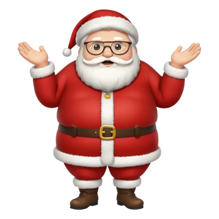Fat santa with glasses full body 
 sticker