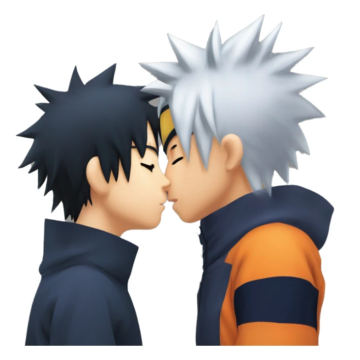 Naruto uzumaki kissing sasuke uchiha  sticker