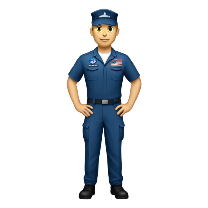 United States, Air Force military mechanic Caucasian male sticker