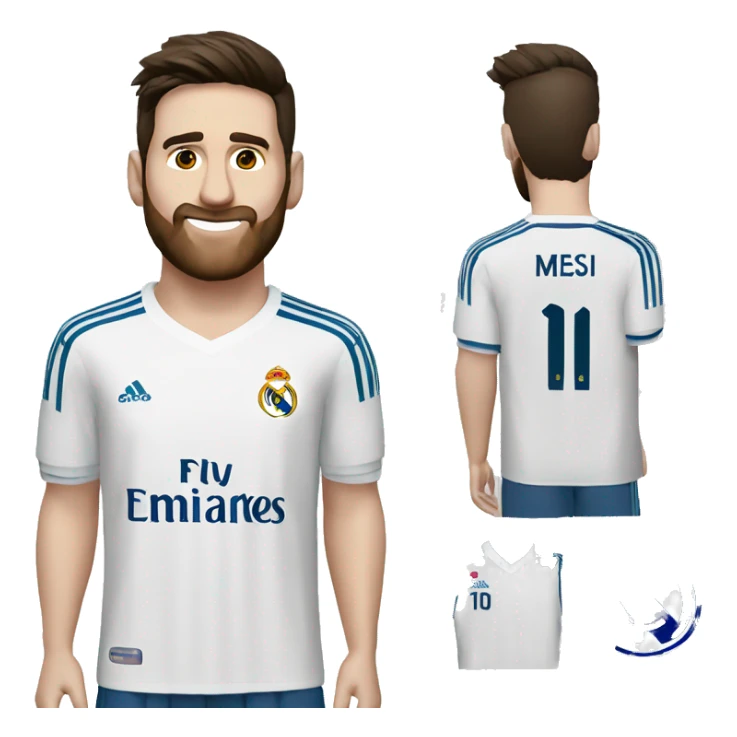 Una camiseta de fútbol del Real Madrid de Messi sticker