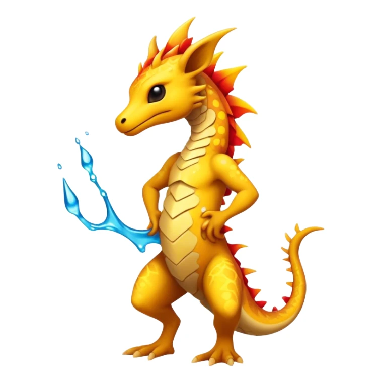 a colorful edgy vernid-fionbri-creature with splash patterns full body sticker