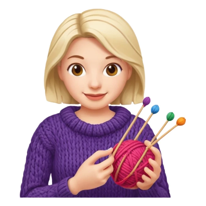  Woman Knitting emoji sticker