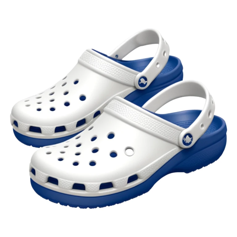 Pure white Crocs clogs, all-white straps and sole, no blue or other colors, matte white material, ventilation holes, dark background, realistic product photo, monochrome white only, no logos. sticker